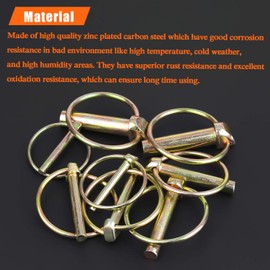HELIFOUNER 4 Pieces 7/16"x 1-3/4" Heavy Duty Linch Pins for Farm Tractors Trailers Trucks Mowers