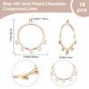 Beebeecraft 16Pcs Chandelier Connector Charm 18k Gold Plated Tibetan Circle