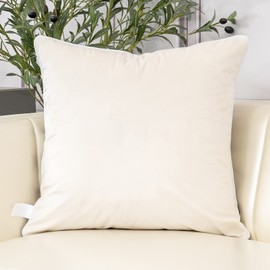 Aeckself White Geometric Plaid Stripes Pillow Cover 18x18 Inch, Luxury Modern Cut Velvet Accent Throw Pillow Cover for Couch Living Room Bedroom