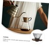 Gatuida 1Pc Smoke Grey Glass Coffee Pot with Walnut Base