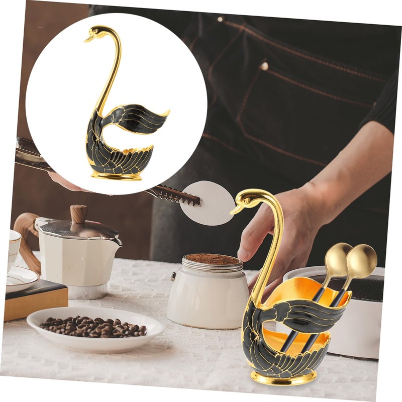 iplusmile Swan Style Coffee Spoon Holder Elegant Dessert Spoon Base