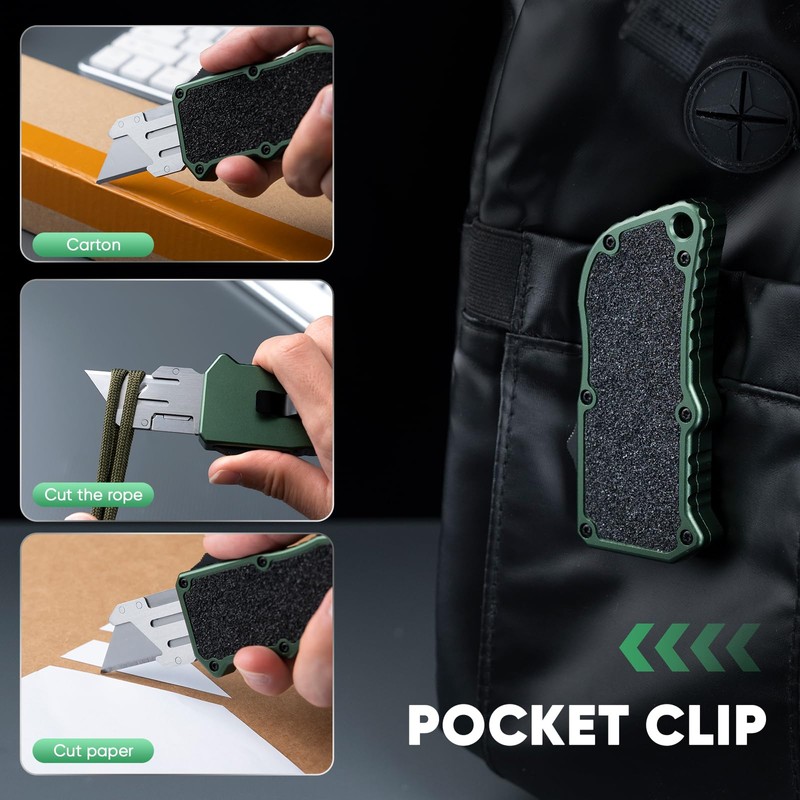 XXV Otf Aluminum Alloy Utility Knife, Retractable Box Cutter,Cute Heavy