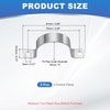 PATIKIL 50mm Rigid Pipe Strap, 5 Pcs 304 Stainless Steel