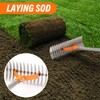 DigiGlow 62" Adjustable Thatch Rake - 19-Tine Lawn Dethatcher with