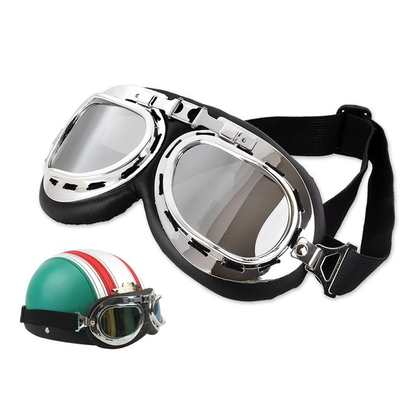 Cosplay Goggles Steampunk Motorcycle Goggles Costume Retro Pilot Style Goggles