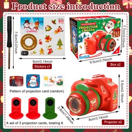 UOY Christmas Projector Lights Indoor, 2 Pieces Christmas Projector Lights Christmas Projector Toy Projector Christmas Projection Light with Christmas Motif for Indoor Christmas Party