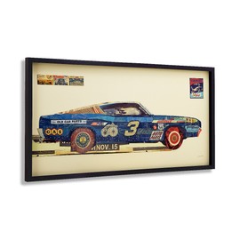 Empire Art Direct Ford Torino Dimensional Collage Handmade by Alex Zeng Framed Graphic Car Wall Art 25" x 48" x 1.4", Ready to Hang