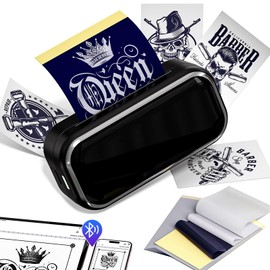 TP31 Stencil Printer for Tattooing, 3 Inch Tattoo Transfer Printer, Mini Bluetooth Tattoo Machine with 30pcs Transfer Paper for Tattoo Enthusias/Beginners/Artists, Compatible with Tablet & Smartphone