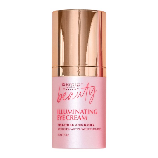 Reserveage Beauty, Illuminating Eye Cream with Pro-Collagen Booster, Diminishes Dark Circle and Smooths Wrinkles with Micro-Encapsulated Copper Peptides and Measurable Results, 0.5 oz
