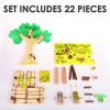 UDEAS Wooden Tree House Playset for Kids, 22 PCS Creative