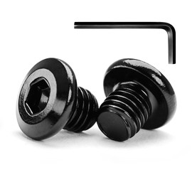 10 Sets M5 x 8 mm Flat Head Allen Screws A2 V2A Stainless Steel Black Oxide Hex Screws for Furniture Screws with Hex Key