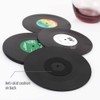 6Pcs Vinyl Record Cup Mat Retro Vinyl Drink Coasters,Record Coasters