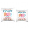 Crochet Crocheting Throw Pillow
