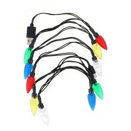 KOMBIUDA 1Pc Stylish LED Decorative Data Cable String for Phones Colorful Luminous Lamp Cord Versatile Use for Christmas Valentine Day Birthdays and Parties