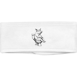Azeeda 'Schwein auf der Toilette' Beauty Head Band/Haarband (HB00034164)