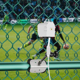 3-in-1 Magnetic Fence Mount with Shade for Mevo Start, Weatherproof Case with USB Fan Keep Mevo Start Cam from Overheating During Recording Baseball,Softball and Tennis Games