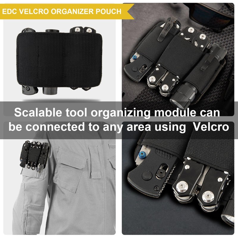 Tactical Modular Organiser, EDC Elastic Organiser Holder, EDC Insert Pouch