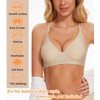 Jenbou Women's Low Back Bra Wirefree Seamless Bras Push Up