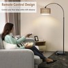 Heemab Modern Arc Floor Lamp with Remote for Comforting Lighting,