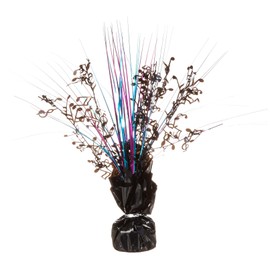 Musical Note Gleam 'N Spray Centerpiece (black, cerise, turquoise) Party Accessory  (1 count) (1/Pkg)