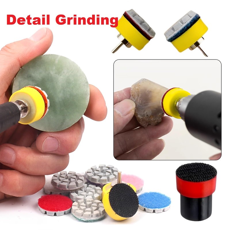 MiJunHD 1inch 25mm Mini Diamond Polishing Pad Set, 14PCS Different