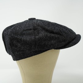 Borges & Scott Lomond Newsboy Flat Cap, Harris Tweed, 100% Hand-Woven Wool, Water Resistant - 60