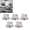 5Pcs Gas Stove Knob Cover Control Dial Knobs Stainless Steel