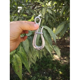 JY-MARINE Pelican Hook Quick Release Hook 316 Stainless Steel Marine Grade for Lifeboats, Liferafts 4"(100mm)