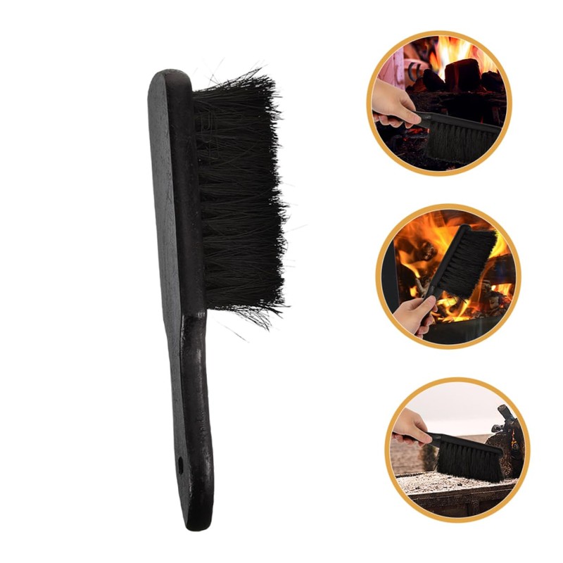 KOMBIUDA Fireplace Cleaning Brush with Ergonomic Handle Duster Brush for