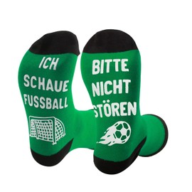 Funny football socks for men, funny football fan item gifts for men, football gifts, boys, husband, grandpa, dad, birthday gift, Christmas gifts for men, Black + Green