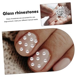 OHPHCALL 1440pcs Flatback Glass Rhinestones for DIY Crafts Elegant Embellishments for Clothing Bags Shoes and Nail Art Sparkly White Hotfix Gems for Creative Decoration