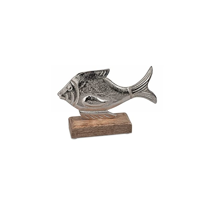 formano Decorative Fish Made of Aluminium Mango Wood for Standing,