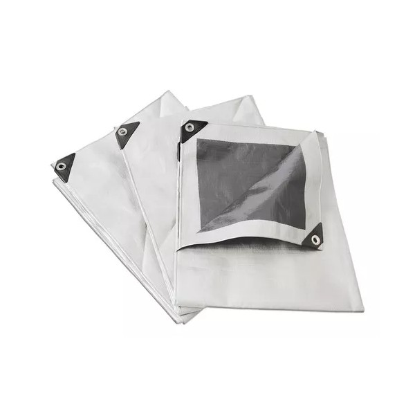 Surtek Lona De Polietileno Reforzada Color Blanco 4 X 6