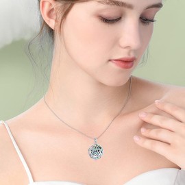 Seiyang Star of David Necklace Sterling Silver Messianic Jewish Pendant Necklace Menorah Necklace Protection Spiritual Jewelry Hanukkah Gifts for Women (Star of David)