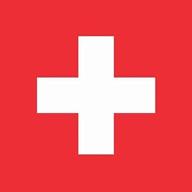 StickerTalk Swiss Flag Magnet, 4 inches by 4 inches