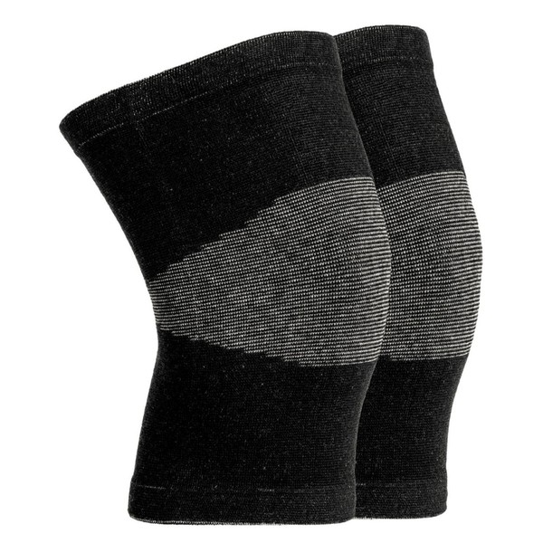 Runee Compression Bamboo Charcoal Knee Sleeve For Arthritis Relief, Pain, And Swelling - Effective Support For Running, Jogging, Workout, Hiking, And Recovery (S/M, Black)