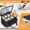 Trunab Mason Jar Storage Bag Insulated 8 Canning Organizer, with