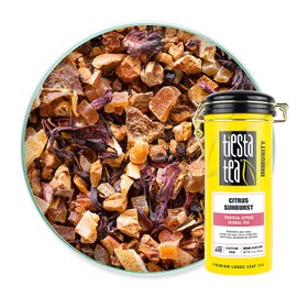 Tiesta Tea - Citrus Sunburst, Loose Leaf Tropical Citrus Herbal Tea, Non-Caffeinated, Hot & Iced Tea, 5.5 oz Tin - 50 Cups, Natural, Flavored, Hot & Iced Tea, Herbal Hibiscus Tea Loose Leaf
