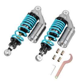 2PCS 11 Inch 280mm Universal Motorcycle Shock Absorbers Rear Suspension Compatible with Honda CB Yamaha Gokart(Blue).