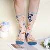 JTYKUYR 6 Pairs Womens Floral Sheer Socks, Summer Transparent Thin