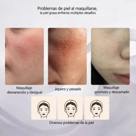 Polvo Matificador Cremoso Lavanda Maquillaje Mate Textura Seda Control de Aceite Elimina Brillo Facial Larga Duracion  prebase y polvos fijadores...  