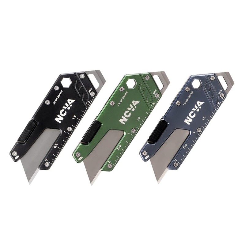 Nova EDC Card Pocket Utility Knife for Cutting, Retractable Box