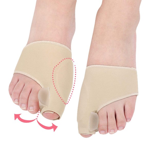RooRuns Bunion Corrector Sleeves with Gel Pad for Women and Men Big Toe Bunion Pain Relief, 1 Pairs Hallux Valgus Bunion Splint Protector Bunion Support Brace Orthopedic Spacer Separator Hammer Toe, S