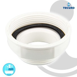 tecuro Reducer for Siphon Drain 2 Internal Thread x 1 1/2 Male Thread Suitable for 2 Inch Basin Connection