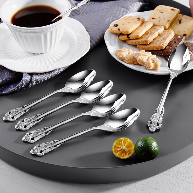KEAWELL Luxurious 5.1-Inch Espresso Spoons Set - 6 Pieces -