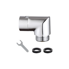 90 degrees Shower Head Elbow Adapter, Shower Arm Elbow Adapter for Wall mounted Shower or Hand Shower, Chrome