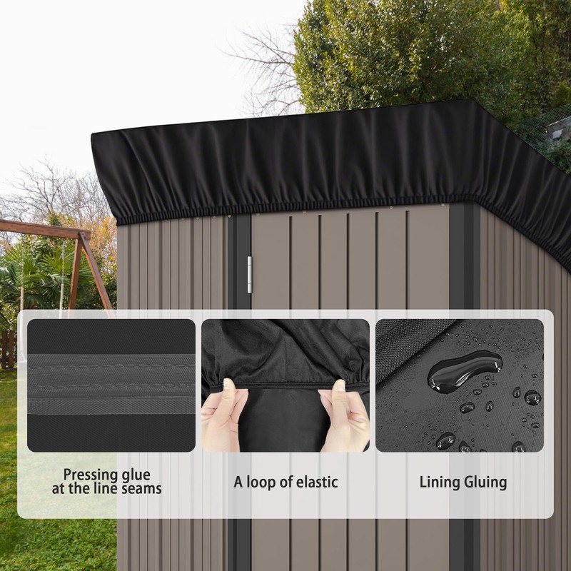 5x3Ft Outdoor Storage Shed Cover & Metal Garden Shed Cover