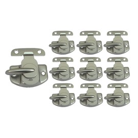 QCAA Cam-Action Windows Sash Lock & Keeper, Satin Nickel, 10 Pack, Made in Taiwan