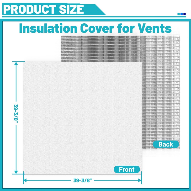 Chiligent Insulation Cover for Vents, Foam Thermal Insulation with Veclro