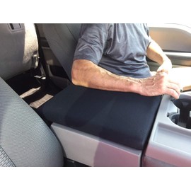 Auto Console Covers- Fits The Ford F-450, F-550, F-650 2017-2022 Center Console Armrest Cover Waterproof Neoprene Fabric (Brown)